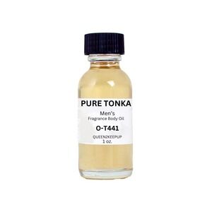 Pure Tonka Men's Body Oil Sweet Tonka Coffee and Warm Gourmand Fragrance 1 oz